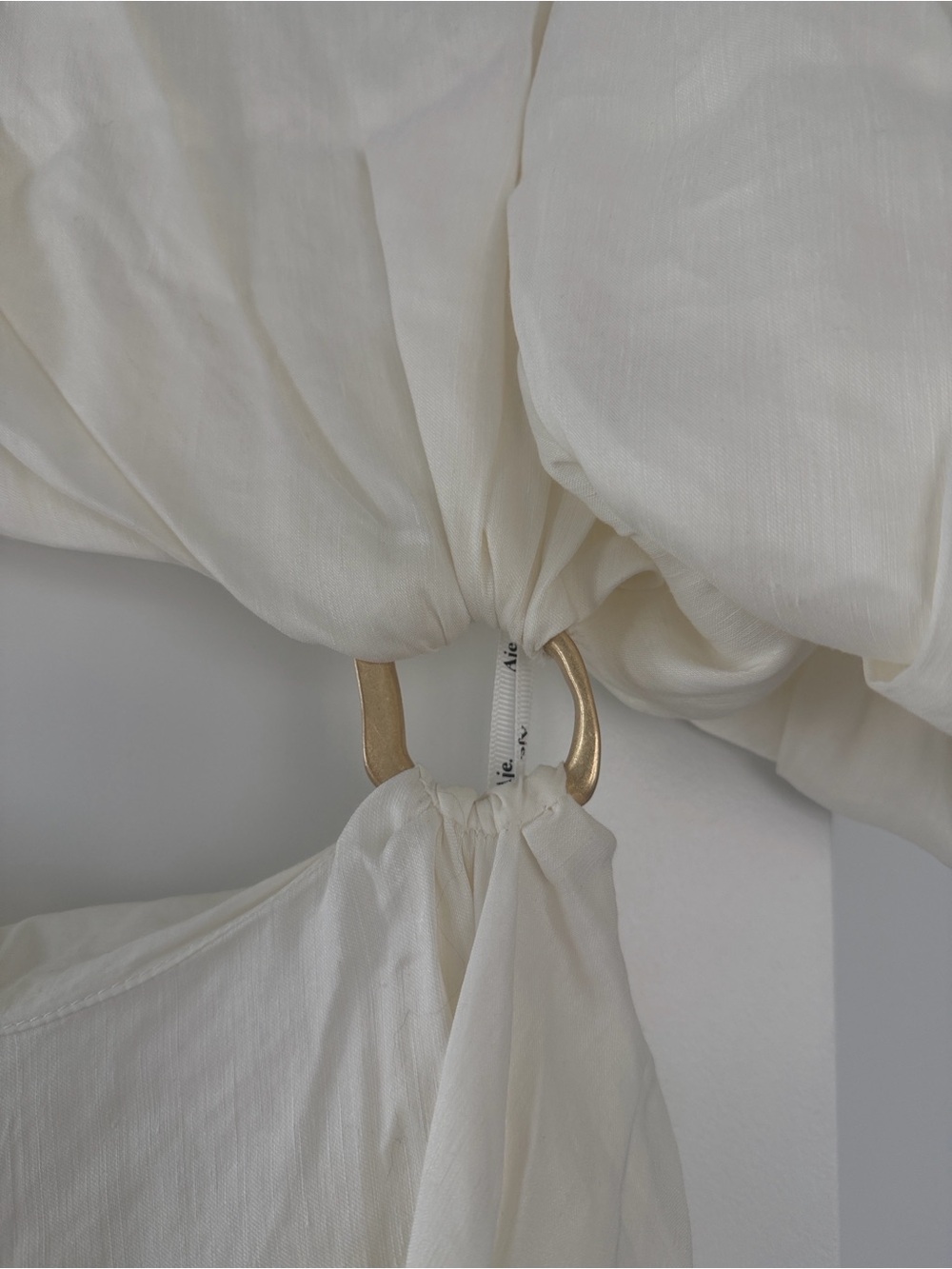 Aje Vanades Ivory Ring-Detail Midi Dress - Picture 5 of 7
